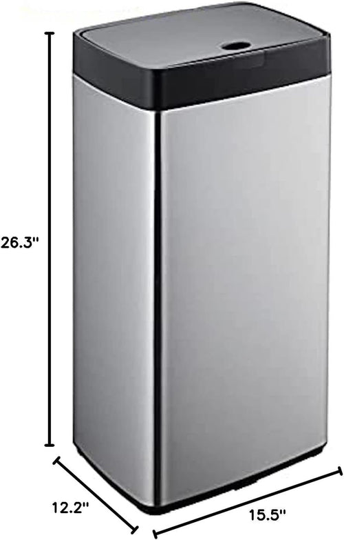Simpli-Magic Stainless Steel Touchless Trash Can (13 Gallon Capacity) EasyOptionXY LLC