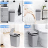 Smart Touchless Trash Can, 2.5 Gallon Garbage Can for Kitchen, Office, Toilet, Bedroom (Grey) EasyOptionXY LLC