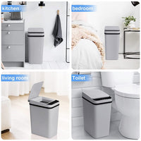 Smart Touchless Trash Can, 2.5 Gallon Garbage Can for Kitchen, Office, Toilet, Bedroom (Grey) EasyOptionXY LLC