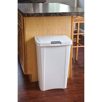 Sterilite 13 gal Plastic Touch Top Kitchen Trash Can, White EasyOptionXY LLC