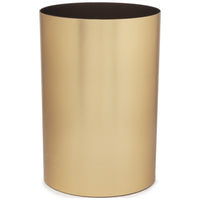 Umbra 4.5 gal Metalla Plastic Open Top Bathroom Trash Can, Matte Brass EasyOptionXY LLC