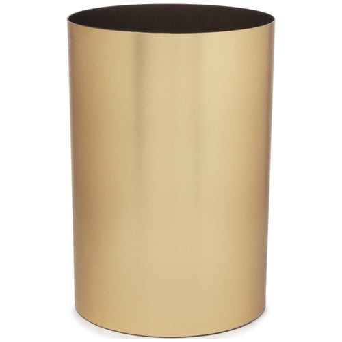 Umbra 4.5 gal Metalla Plastic Open Top Bathroom Trash Can, Matte Brass EasyOptionXY LLC