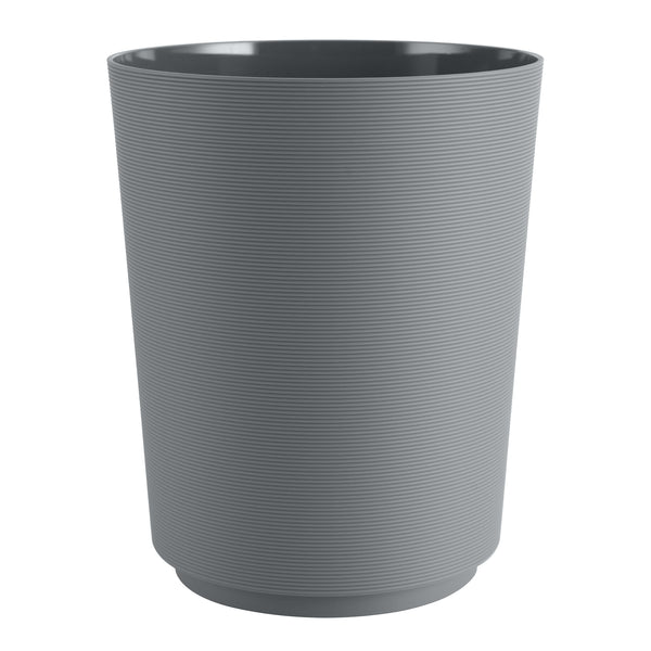 Mainstays Soft Touch Ribbed Plastic 1.98 Gallon Wastebasket in Grey for Bathroom, Kitchen and Bedroom EasyOptionXY LLC