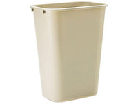 Rubbermaid Commercial 295700BG Soft Molded Plastic Wastebasket, Rectangular, 10 1/4 gal, Beige EasyOptionXY LLC