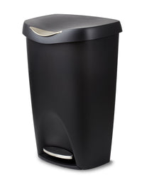 Umbra 13 gal Brim Plastic Step Soft Close Lid Kitchen Trash Can, Black EasyOptionXY LLC