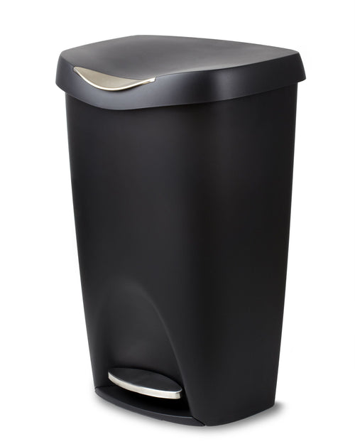 Umbra 13 gal Brim Plastic Step Soft Close Lid Kitchen Trash Can, Black EasyOptionXY LLC