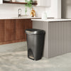 Umbra 13 gal Brim Plastic Step Soft Close Lid Kitchen Trash Can, Black EasyOptionXY LLC