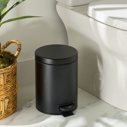 Better Homes & Gardens SS 1.3 Gallon Metal Bathroom Waste Basket EasyOptionXY LLC