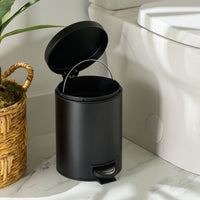 Better Homes & Gardens SS 1.3 Gallon Metal Bathroom Waste Basket EasyOptionXY LLC