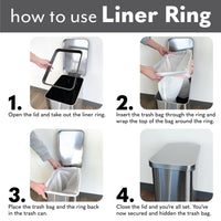 Qualiazero 13.2 Gallon Trash Can, Stainless Steel Step On Slim Kitchen Trash Can, Silver EasyOptionXY LLC