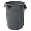 Rubbermaid Commercial Vented Round Brute Container, 32 gal, Plastic, Gray EasyOptionXY LLC