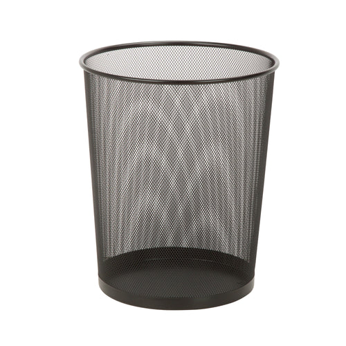 Honey Can Do 4.75 Gallon Trash Can, Round Mesh Metal Office Trash Can, Black EasyOptionXY LLC