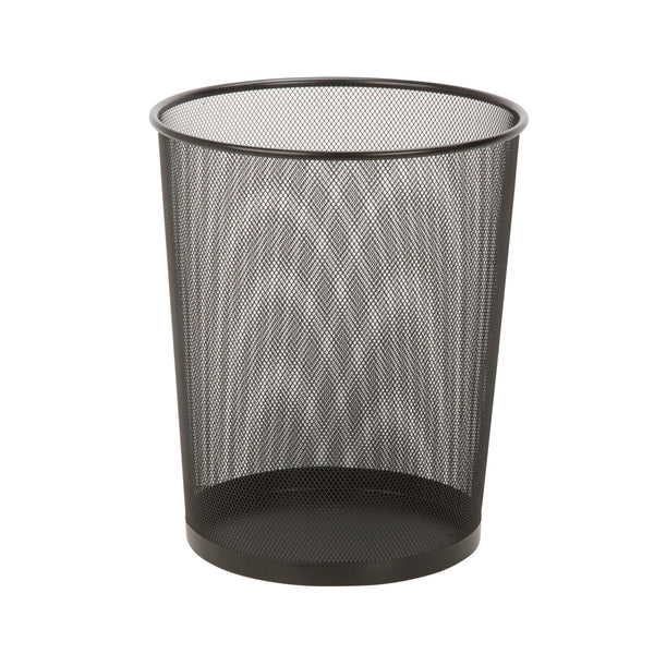 Honey Can Do 4.75 Gallon Trash Can, Round Mesh Metal Office Trash Can, Black EasyOptionXY LLC