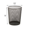 Honey Can Do 4.75 Gallon Trash Can, Round Mesh Metal Office Trash Can, Black EasyOptionXY LLC