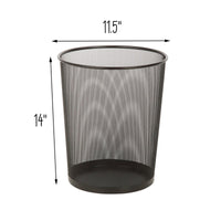 Honey Can Do 4.75 Gallon Trash Can, Round Mesh Metal Office Trash Can, Black EasyOptionXY LLC
