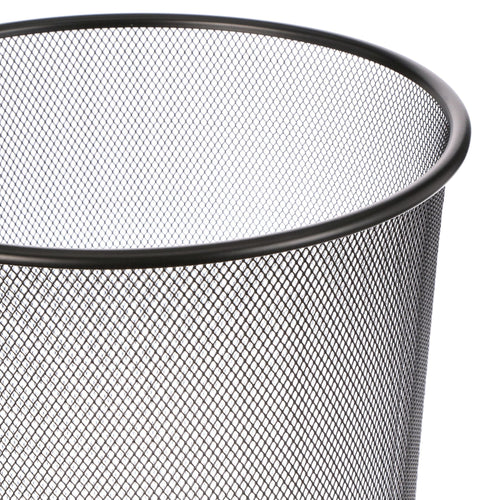 Honey Can Do 4.75 Gallon Trash Can, Round Mesh Metal Office Trash Can, Black EasyOptionXY LLC