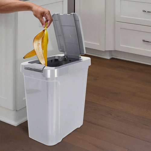 Mainstays 7.6 gal Plastic Touch Top Lid Kitchen Trash Can, Black EasyOptionXY LLC