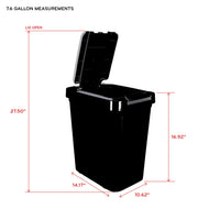 Mainstays 7.6 gal Plastic Touch Top Lid Kitchen Trash Can, Black EasyOptionXY LLC