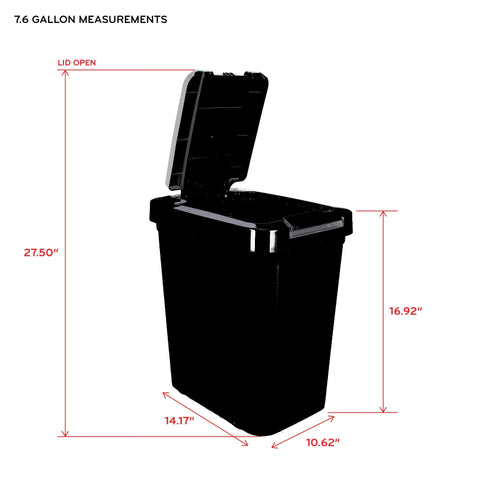Mainstays 7.6 gal Plastic Touch Top Lid Kitchen Trash Can, Black EasyOptionXY LLC