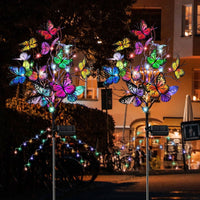 Solar Butterfly Lights, 2 Pack Outdoor Solar Garden Stake Lights, Decorative Pathway Lights with 14 Butterflies for Patio Yard Decor EasyOptionXY LLC