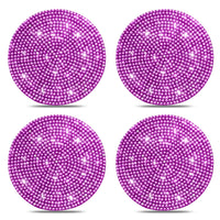Car Cup Holder Coaster, 4 Pack 2.75 inch Bling Cup Holder, Crystal Car Cup Mat, Universal Vehicle Interior Accessories for Women (Pink) EasyOptionXY LLC