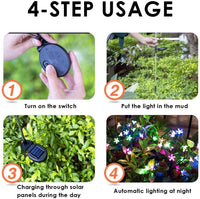 2 Pack Solar Grden Lights, Outdoor Solar Cherry Blossom Lights, Decorative 20 LED Fairy Lights for Pathway Patio Yard Deck Decoration EasyOptionXY LLC