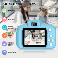 Kids Camera Toys, Digital Camera with 32GB SD Card, Toddler Camera Christmas Birthday Gifts for 3-10 Year Old Boys Girls Toys, Blue EasyOptionXY LLC