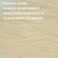 10 Pcs 18"/45cm Faux Pampas Grass Floral with 7 Fluffy Stems, Artificial Fake Flower Boho Decor Branches Plants for Vase Filler Farmhouse Home Wedding Decor (Beige) EasyOptionXY LLC