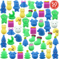 50 Pcs Christmas Mochi Squishy Toys, Kawaii Squeeze Toy for Kids, Mini Squishies Stress Relief Toys for Boys Girls Birthday Gift, Christmas Party Favors (Random) EasyOptionXY LLC