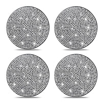 Car Cup Holder Coaster, 4 Pack 2.75 inch Bling Cup Holder, Crystal Car Cup Mat, Universal Vehicle Interior Accessories for Women (White) EasyOptionXY LLC