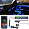 Multi-Color Strip Lights with App Control, Smart Interior 48 LED Car Lights with Music Mode, Under Dash Interior Lights for Cars, SUVs, DC 12V, 4 Pcs EasyOptionXY LLC