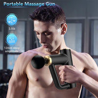Professional Deep Tissue Percussion Muscle Massager with 6 Speeds and 4 Heads, Handheld & Portable Massage Gun for Athletes Foot Shoulder, Back, Neck Pain Relif EasyOptionXY LLC