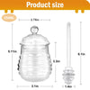 Honey Dispenser, Honey Jar with Dipper and , 8.4 Ounce Glass Honey Pot Container for Honey Home Kitchen Tea Syrup Sugar (Clear) EasyOptionXY LLC