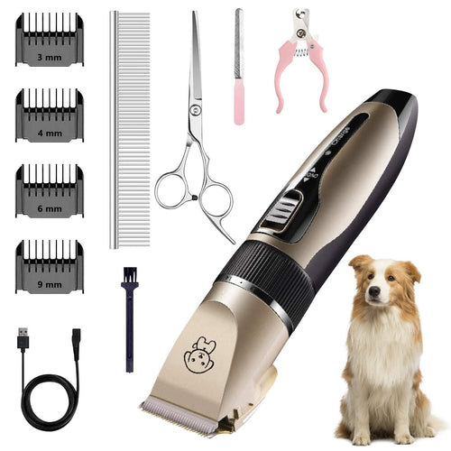 Pet Shaver Clippers, Low Noise Dog Clippers, Electric Quiet Hair Clipper Trimmer, Cordless Dog Grooming Kit for Dogs Cats Pets EasyOptionXY LLC