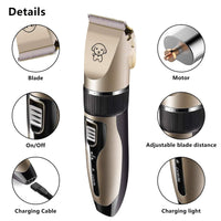 Pet Shaver Clippers, Low Noise Dog Clippers, Electric Quiet Hair Clipper Trimmer, Cordless Dog Grooming Kit for Dogs Cats Pets EasyOptionXY LLC