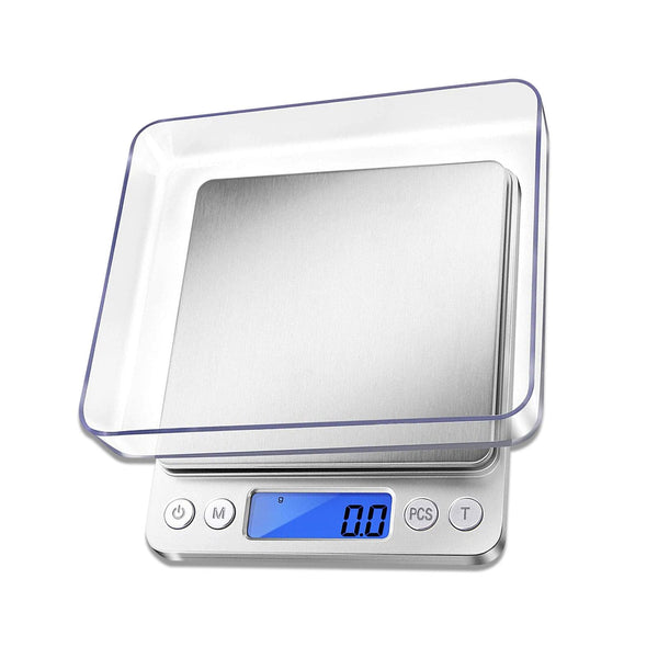 Digital Kitchen Scale, 1kg x 0.01g Gram Scale, Cooking Food Scale with LCD Display, Small Pocket Scale with 2 Trays for Baking, Jewelry, Herbs, Seasoning EasyOptionXY LLC