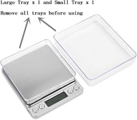 Digital Kitchen Scale, 500g x 0.01g Gram Scale, Cooking Food Scale with LCD Display, Small Pocket Scale with 2 Trays for Baking, Jewelry, Herbs, Seasoning EasyOptionXY LLC