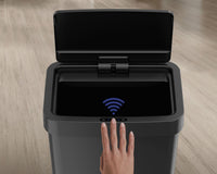 Mainstays 13.2 Gallon Kitchen Sensor Trash Can, Plastic Motion Sensor Kitchen Trash Can, Black EasyOptionXY LLC