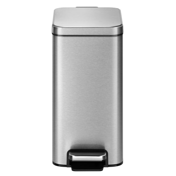 Better Homes & Gardens 2.6G Slim Stainless Steel Step Trash Can; Bedroom Bath Office Step Can EasyOptionXY LLC
