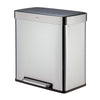 Qualiazero 16 Gallon Trash Can, 8 Gallon Dual Compartment Step On Kitchen Trash Can, Stainless Steel EasyOptionXY LLC