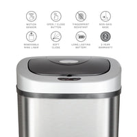Nine Stars 21.1 Gallon Trash Can, Motion Sensor Touchless Kitchen Trash Can, Stainless Steel EasyOptionXY LLC
