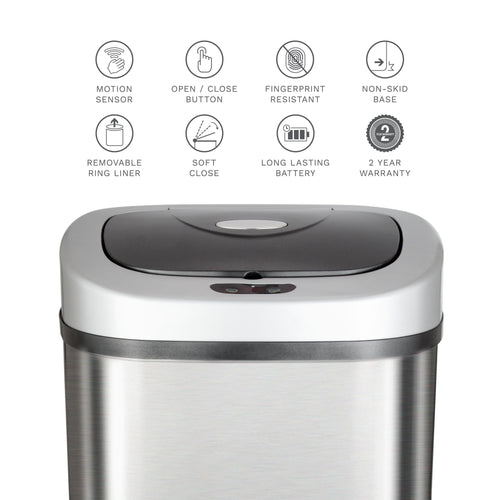 Nine Stars 21.1 Gallon Trash Can, Motion Sensor Touchless Kitchen Trash Can, Stainless Steel EasyOptionXY LLC