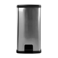 Mainstays 13.2 Gallon Trash Can, Plastic Rectangular Step Kitchen Trash Can, Silver EasyOptionXY LLC