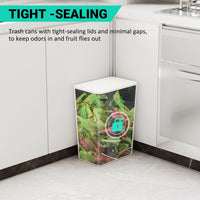 TINANA Small Trash Can with Lid, 3 Pack 10L Plastic Trash Bin, 2.6 Gallon Slim Garbage Bin Wastebasket with Pop-Up Lid for Bathroom, Bedroom, Office, Kitchen, Craft Room EasyOptionXY LLC