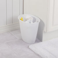 Sterilite 1.5 Gallon Oval Vanity Trash Can, Plastic, Bathroom, White EasyOptionXY LLC