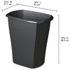 Sterilite 10 Gallon Rectangular Trash Can, Plastic, Kitchen, Black Trash Can EasyOptionXY LLC