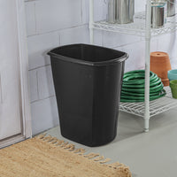 Sterilite 10 Gallon Rectangular Trash Can, Plastic, Kitchen, Black Trash Can EasyOptionXY LLC