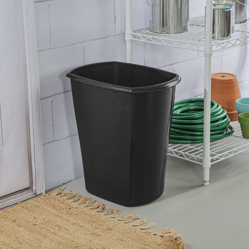 Sterilite 10 Gallon Rectangular Trash Can, Plastic, Kitchen, Black Trash Can EasyOptionXY LLC