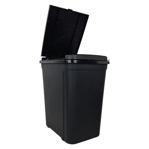 Mainstays 7.6 Gallon Kitchen Trashcan, Plastic Touch Top Lid Trashcan, Black, Size: 14.17" L x 10.62" W x 16.92" H EasyOptionXY LLC