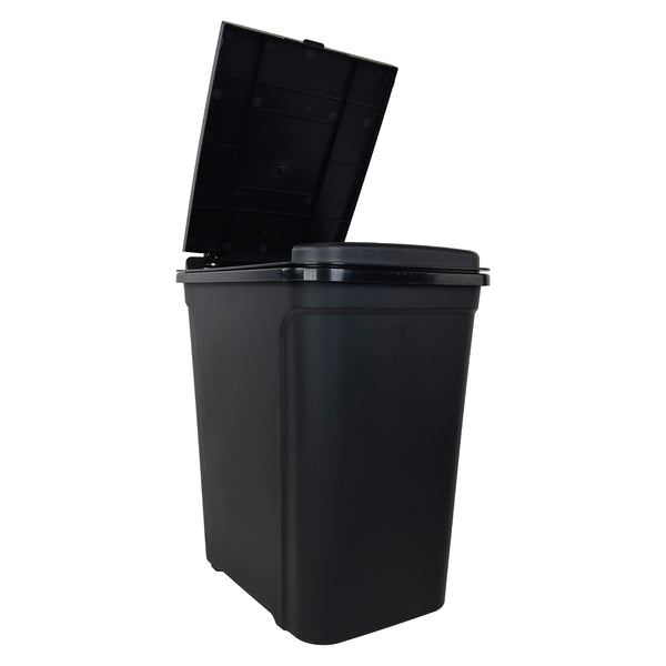 Mainstays 7.6 Gallon Kitchen Trashcan, Plastic Touch Top Lid Trashcan, Black, Size: 14.17" L x 10.62" W x 16.92" H EasyOptionXY LLC
